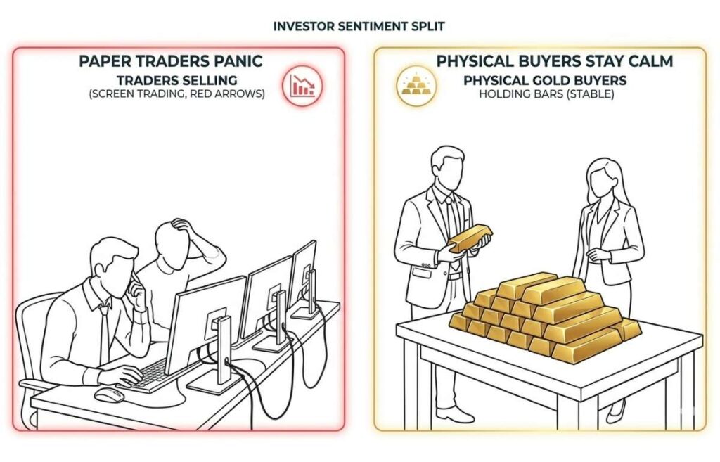 difference between paper gold traders and physical gold investors behavior