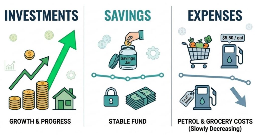 Impact of falling oil prices on investments savings and everyday expenses