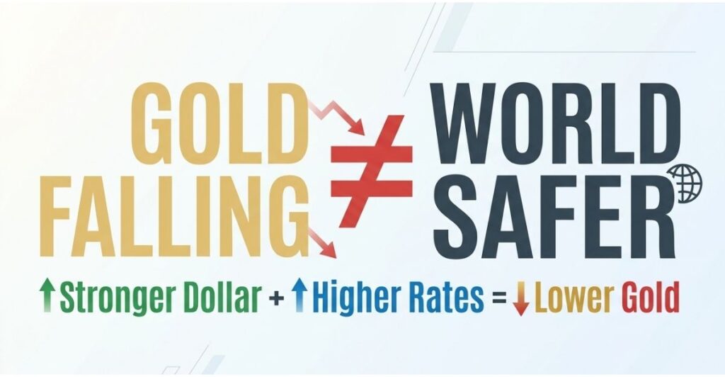 simple explanation why gold prices fall despite global uncertainty